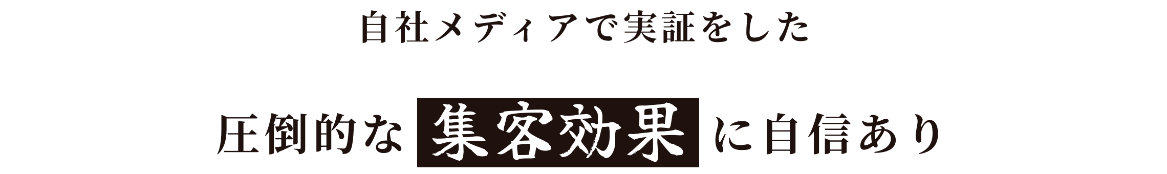 自社メディアで実証をした圧倒的な集客効果に自信あり