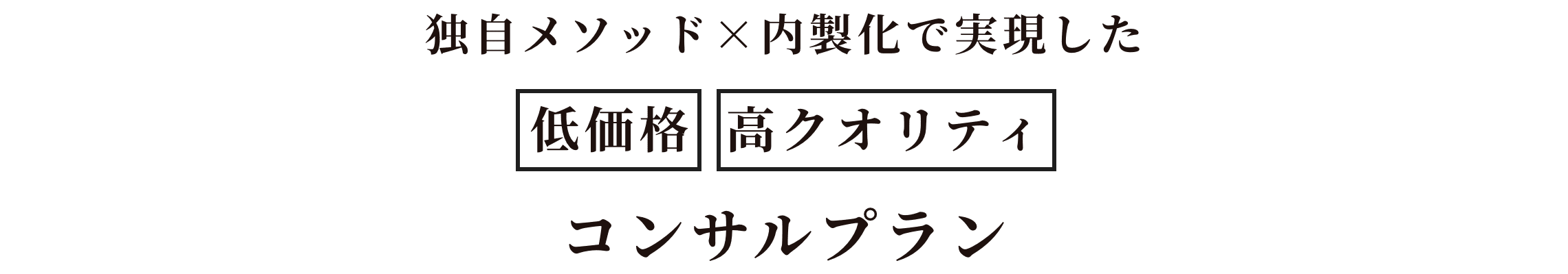 独自メソッド×内製化で実現した低価格高クオリティコンサルプラン